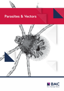 Parasites & Vectors cover associated with a scientific publication involving QuantaCell